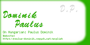 dominik paulus business card